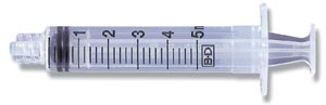 Syringe 5cc LL  BD Luer-Lok™ 5 mL Individual Pack Luer Lock Tip Without Safety (125BX/ 4BX/CS) by BD  ID 309646